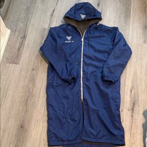 Navy blue swim parka used.